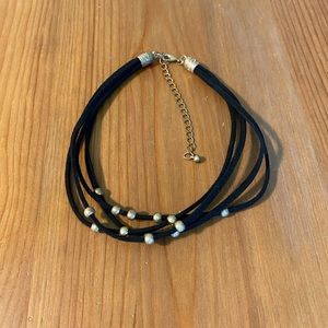 Beaded black choker